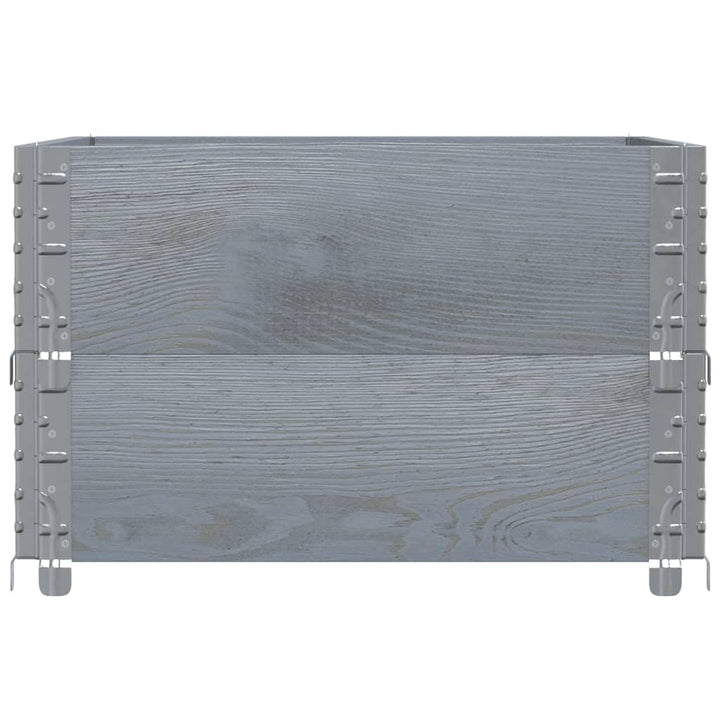 plantekasse 80x60 cm massivt fyrretræ grå