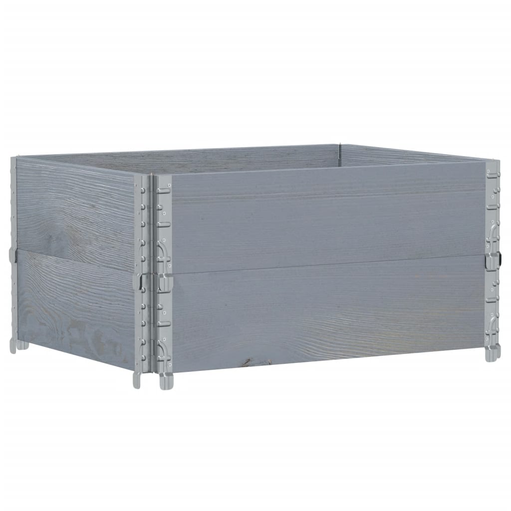 plantekasse 80x60 cm massivt fyrretræ grå