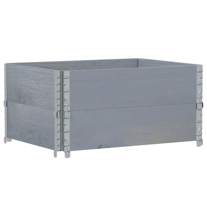 plantekasse 80x60 cm massivt fyrretræ grå