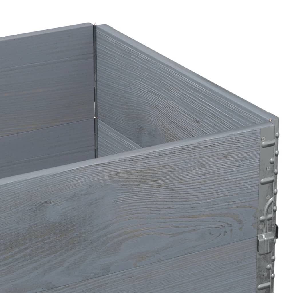 plantekasse 80x60 cm massivt fyrretræ grå