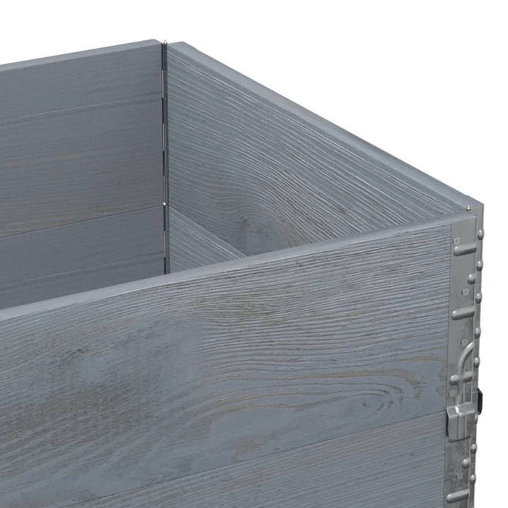 plantekasse 80x60 cm massivt fyrretræ grå