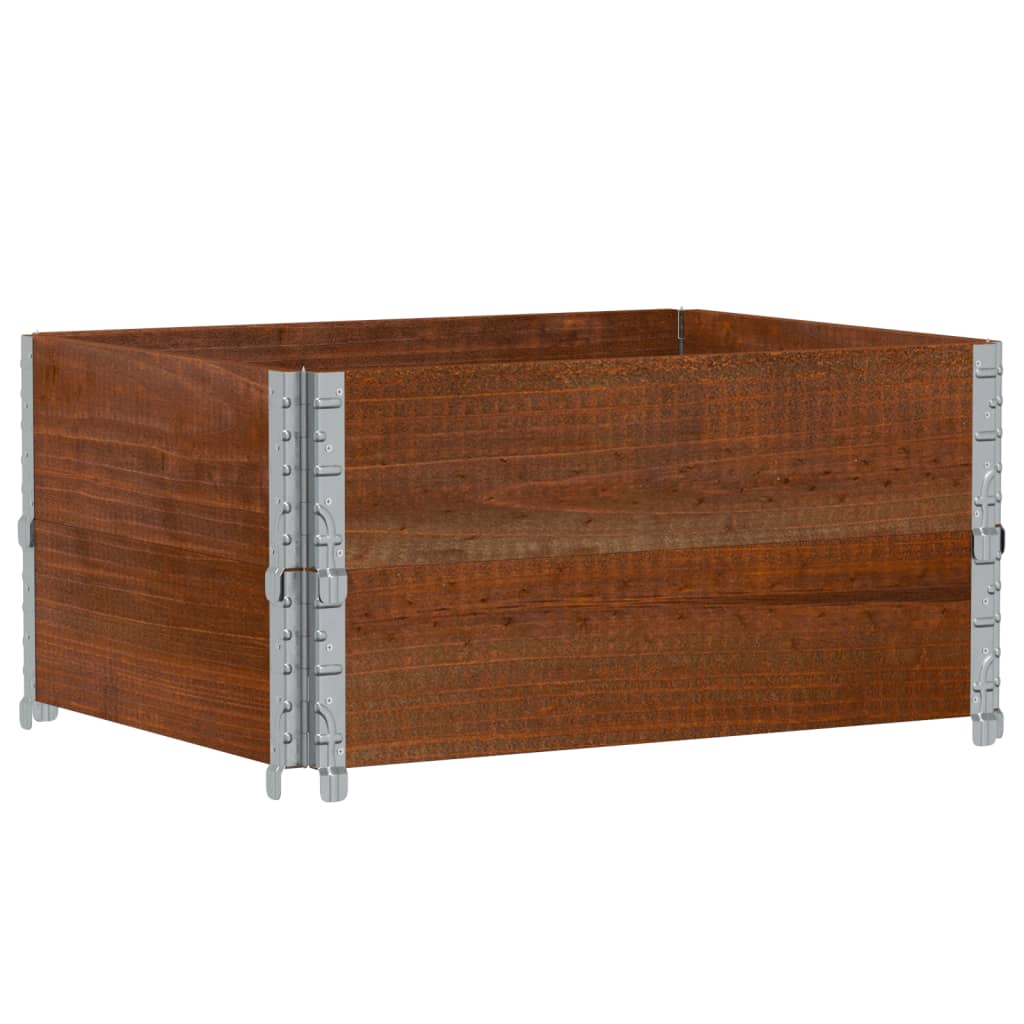 plantekasse 80x60 cm massivt fyrretræ brun