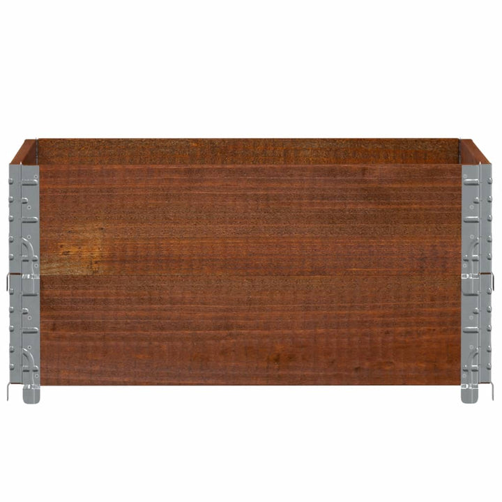 plantekasse 80x60 cm massivt fyrretræ brun