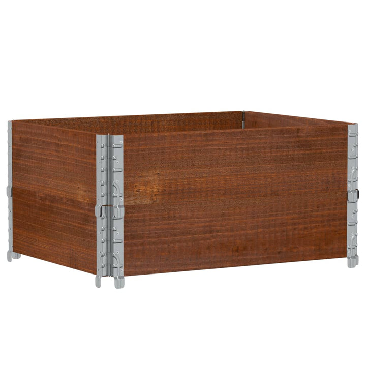 plantekasse 80x60 cm massivt fyrretræ brun