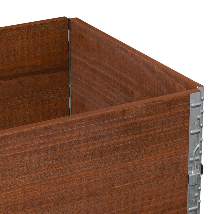 plantekasse 80x60 cm massivt fyrretræ brun