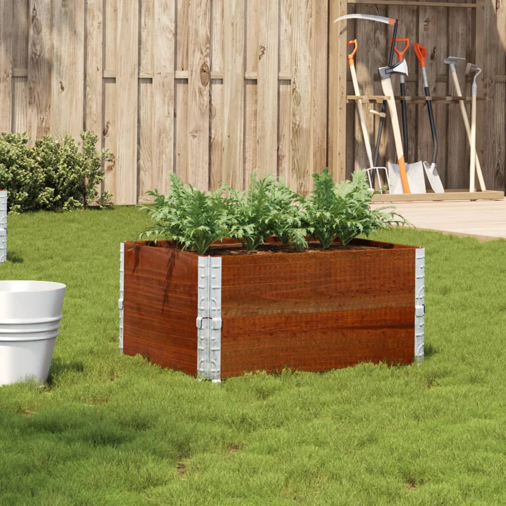 plantekasse 80x60 cm massivt fyrretræ brun