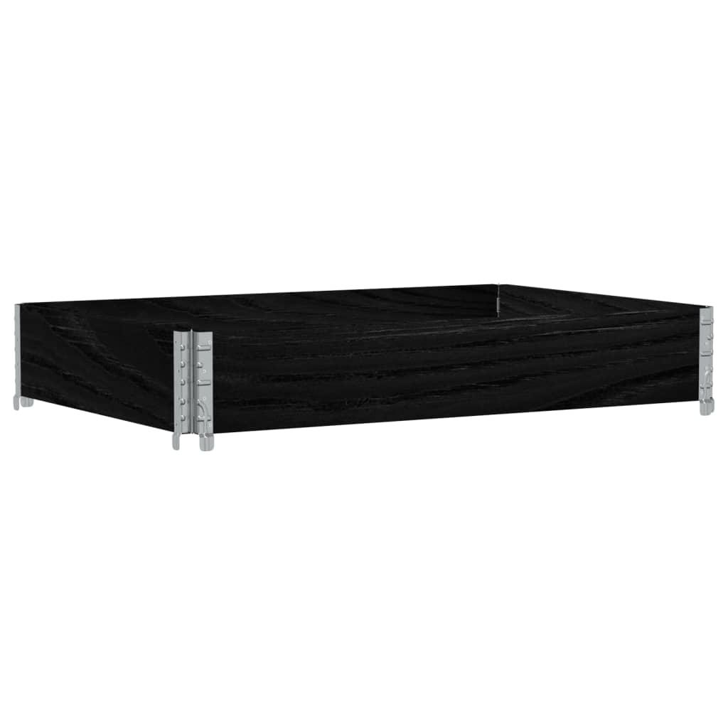 plantekasse 120x80 cm massivt fyrretræ sort