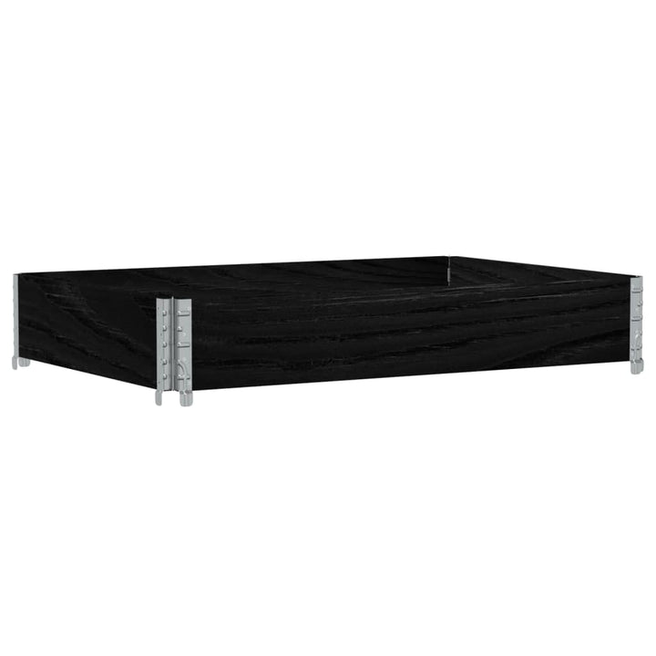 plantekasse 120x80 cm massivt fyrretræ sort