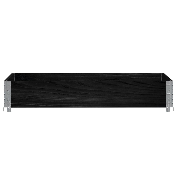 plantekasse 120x80 cm massivt fyrretræ sort