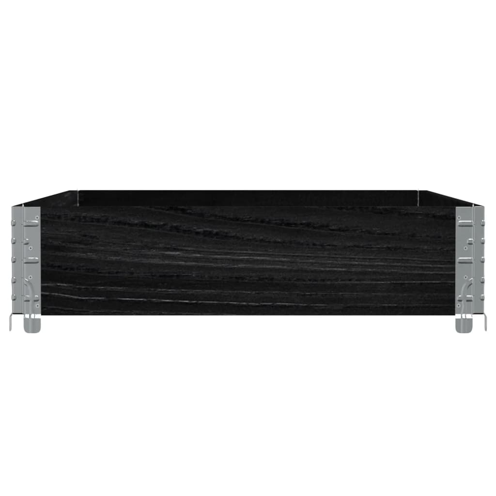 plantekasse 120x80 cm massivt fyrretræ sort