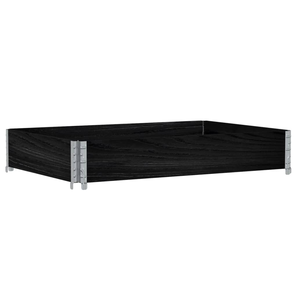 plantekasse 120x80 cm massivt fyrretræ sort