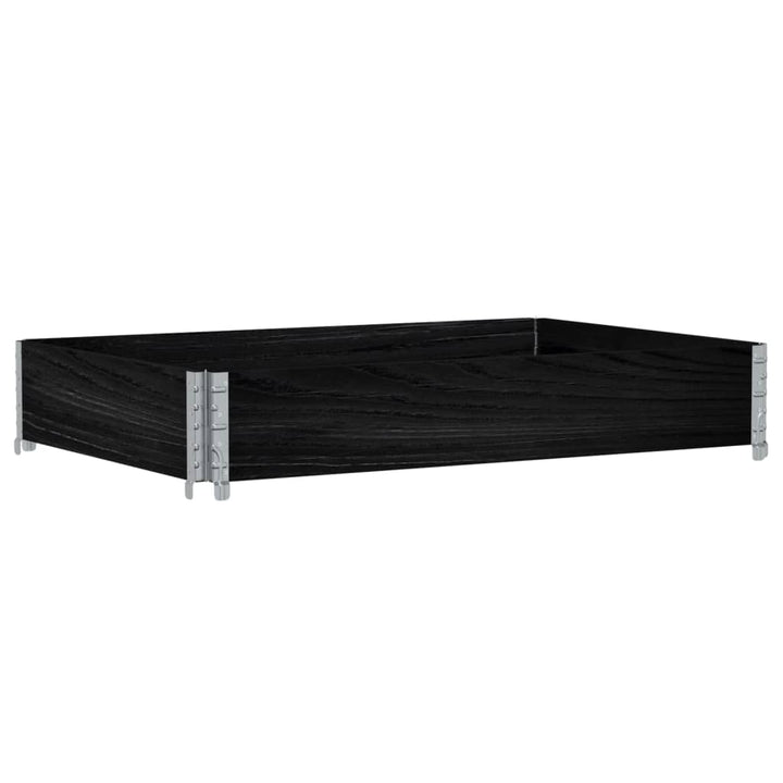 plantekasse 120x80 cm massivt fyrretræ sort