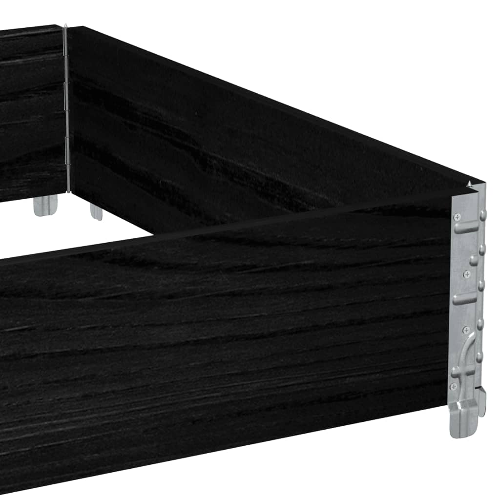 plantekasse 120x80 cm massivt fyrretræ sort