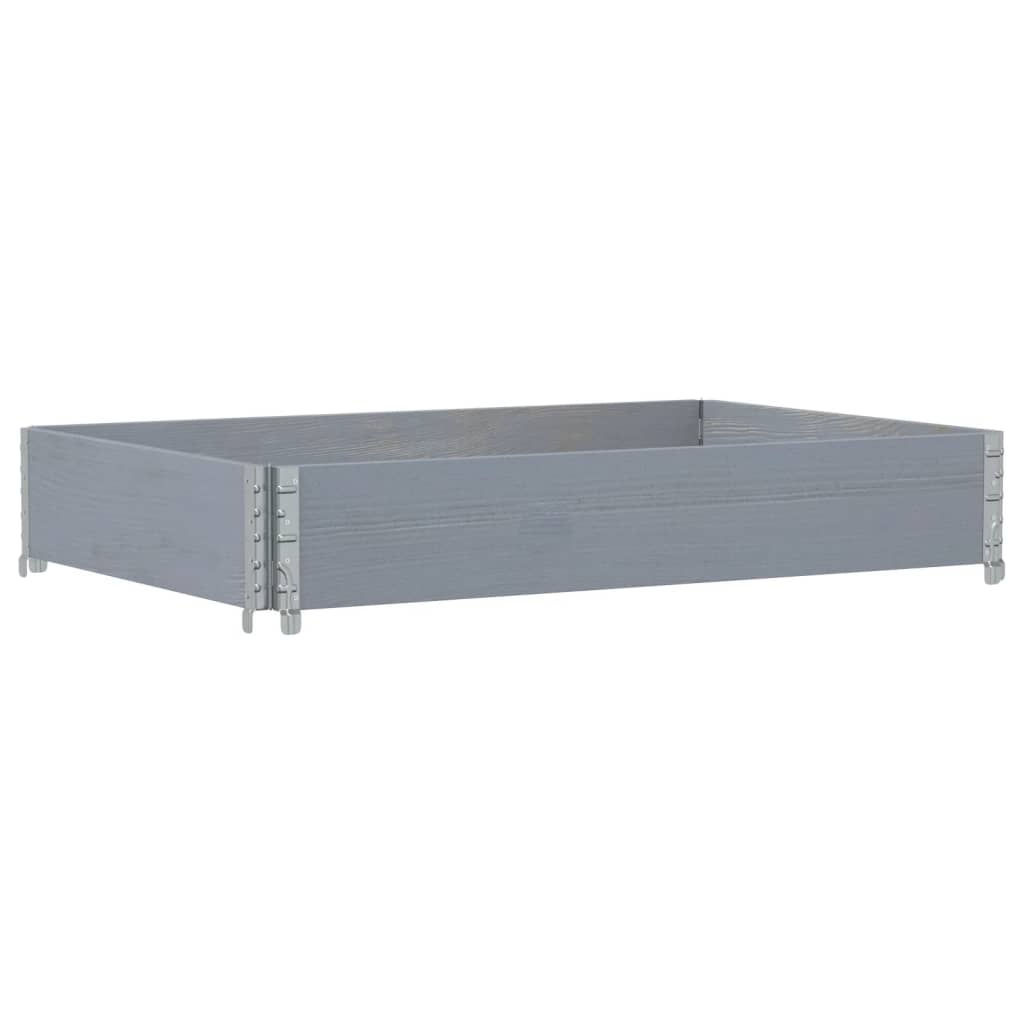 plantekasse 120x80 cm massivt fyrretræ grå