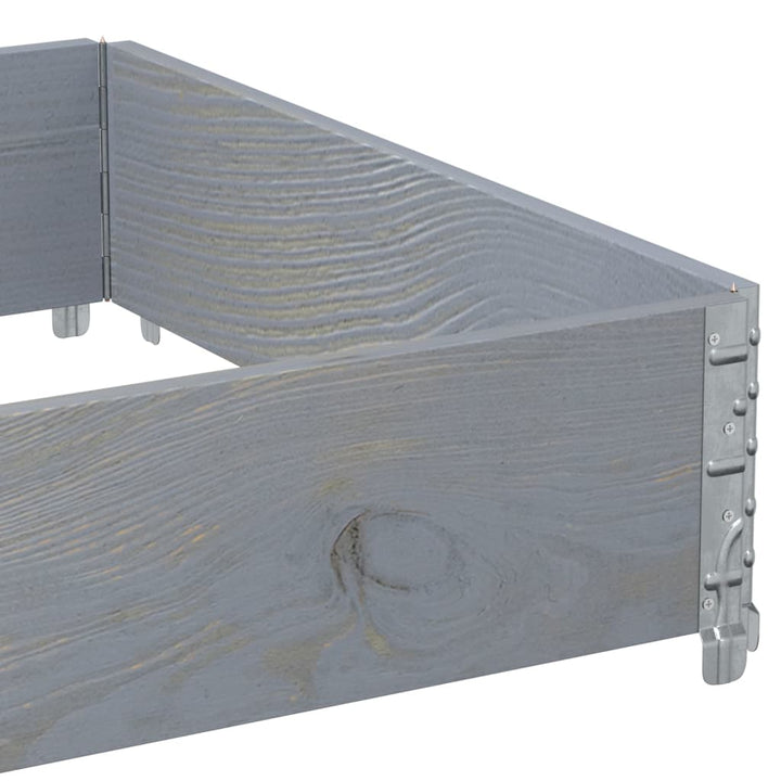 plantekasse 120x80 cm massivt fyrretræ grå