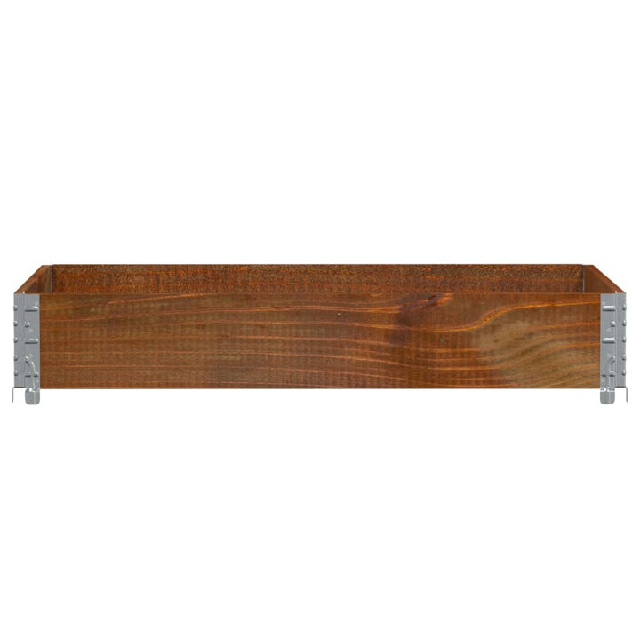 plantekasse 120x80 cm massivt fyrretræ brun