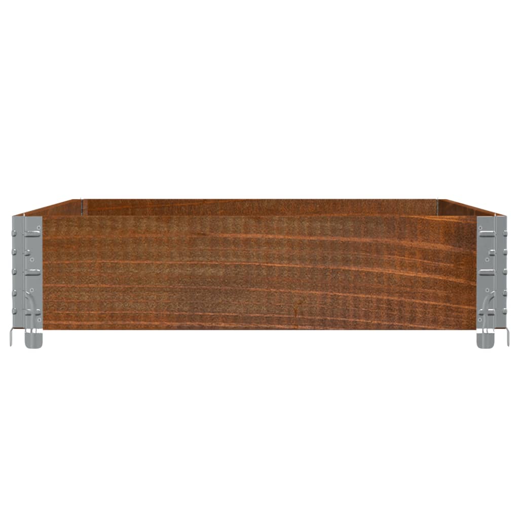 plantekasse 120x80 cm massivt fyrretræ brun