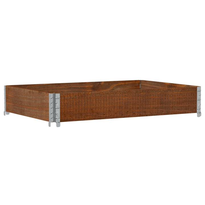 plantekasse 120x80 cm massivt fyrretræ brun