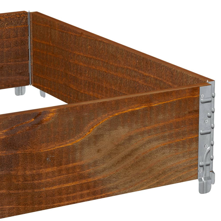 plantekasse 120x80 cm massivt fyrretræ brun