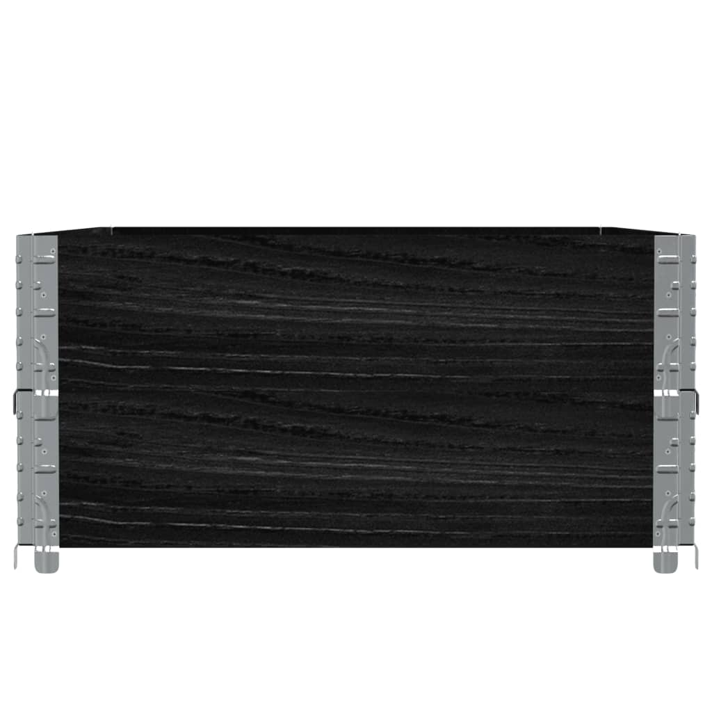 plantekasse 120x80 cm massivt fyrretræ sort