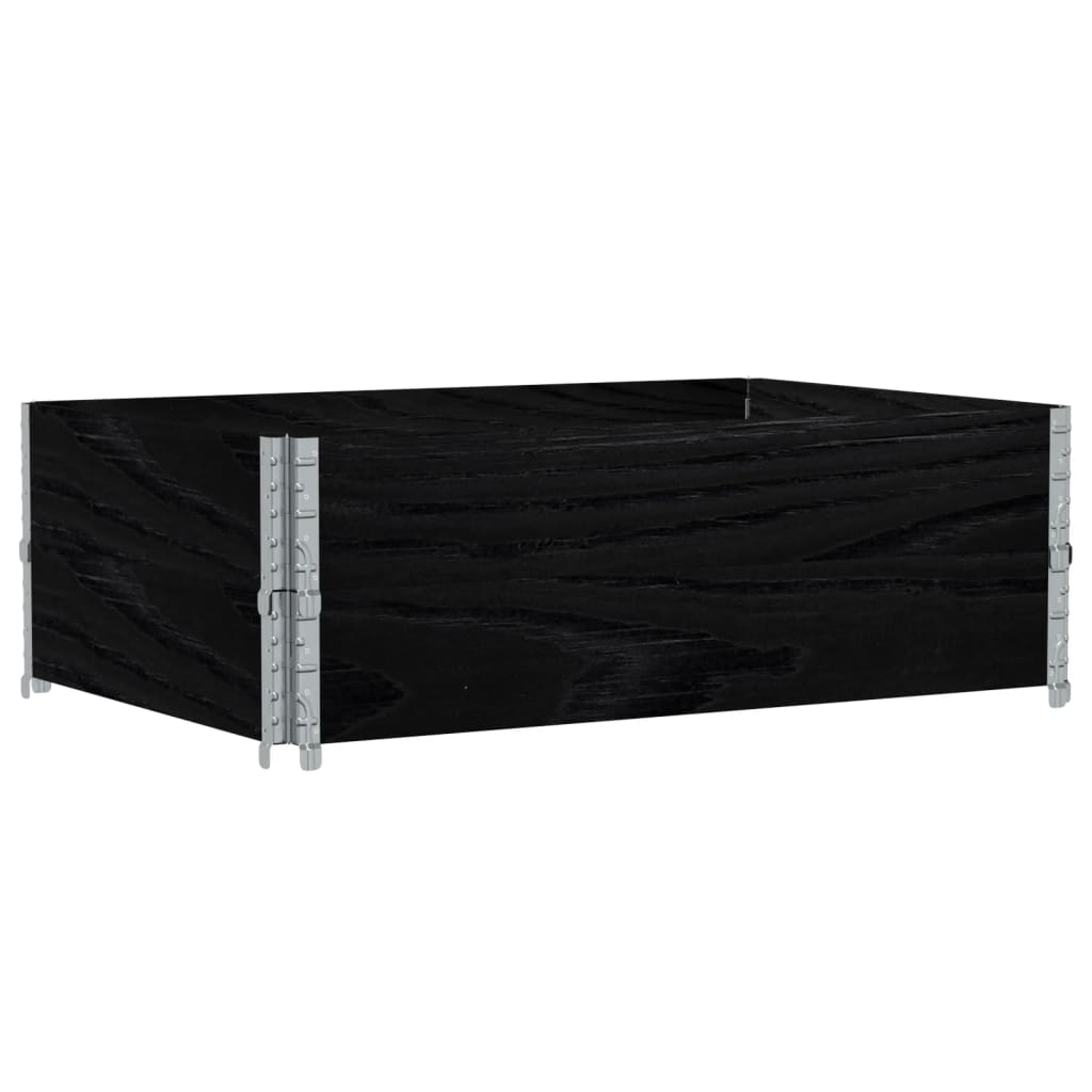 plantekasse 120x80 cm massivt fyrretræ sort