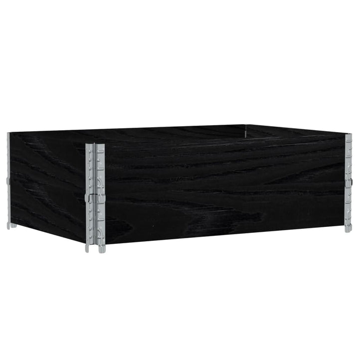 plantekasse 120x80 cm massivt fyrretræ sort