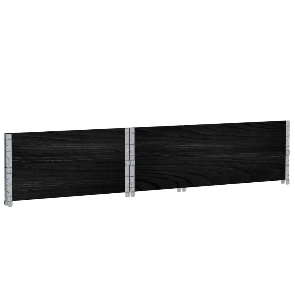 plantekasse 120x80 cm massivt fyrretræ sort