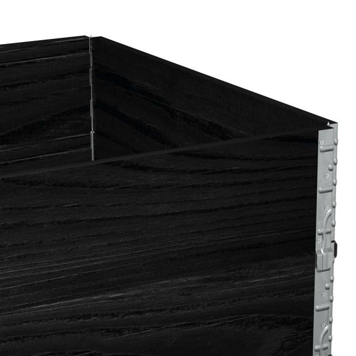 plantekasse 120x80 cm massivt fyrretræ sort
