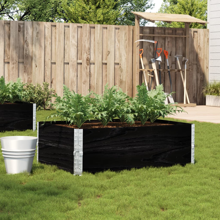 plantekasse 120x80 cm massivt fyrretræ sort