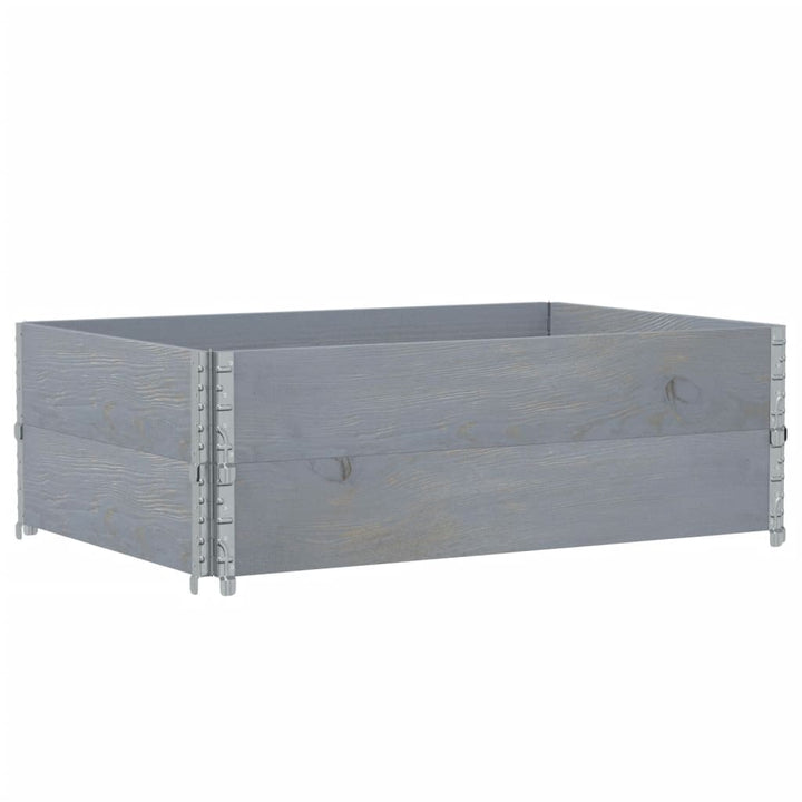 plantekasse 120x80 cm massivt fyrretræ grå