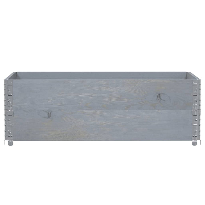 plantekasse 120x80 cm massivt fyrretræ grå