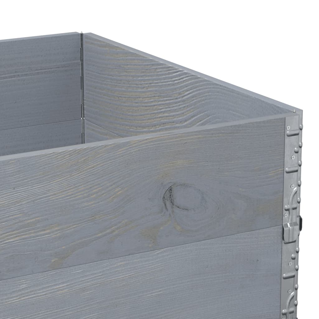 plantekasse 120x80 cm massivt fyrretræ grå