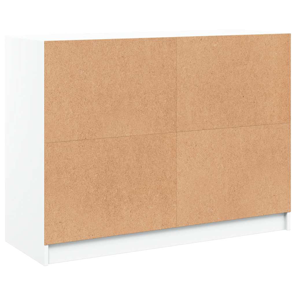 skænk 102x37x75,5 cm konstrueret træ hvid