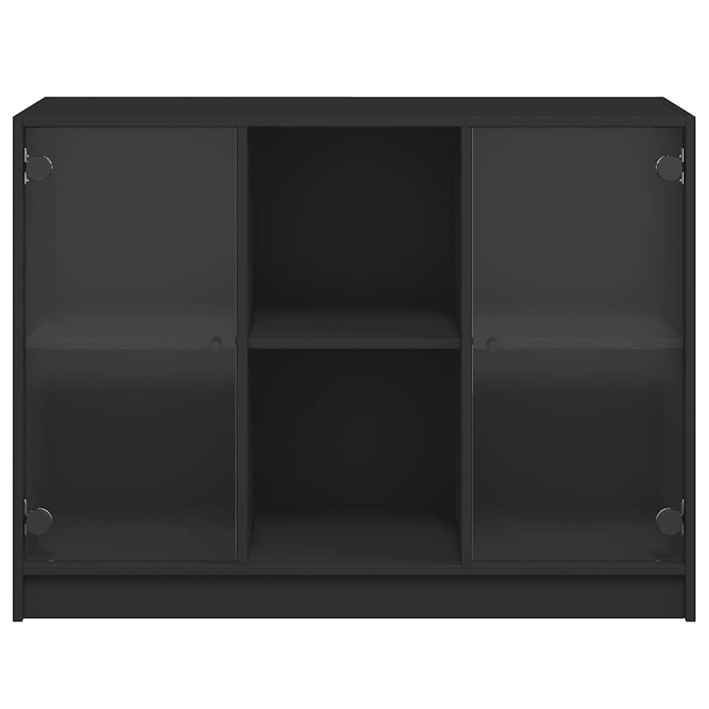 skænk 102x37x75,5 cm konstrueret træ sort