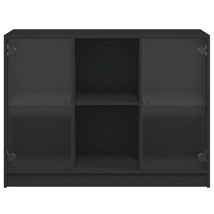 skænk 102x37x75,5 cm konstrueret træ sort