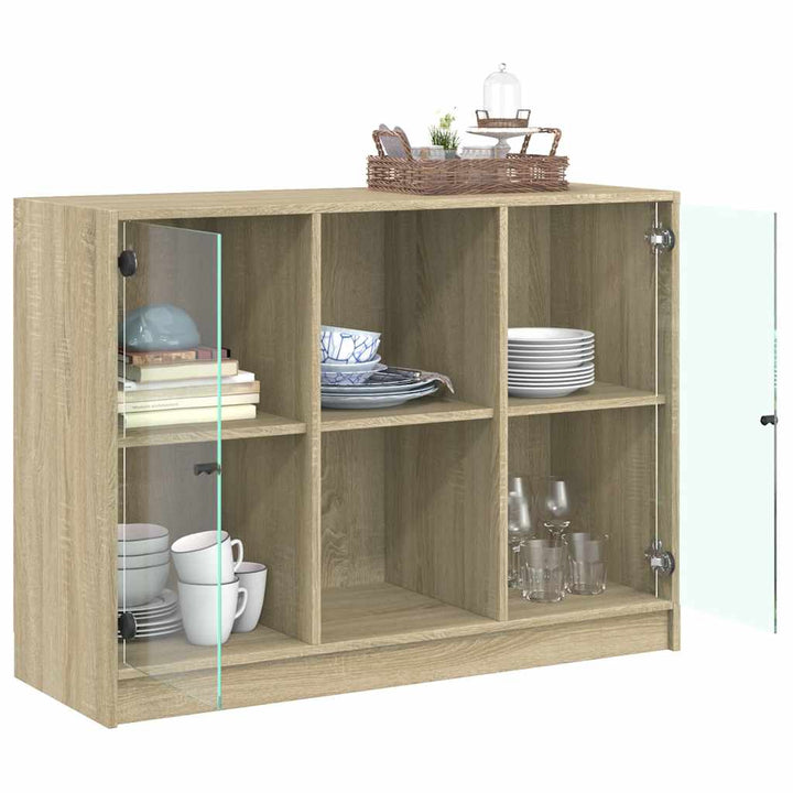skænk 102x37x75,5 cm konstrueret træ sonoma-eg