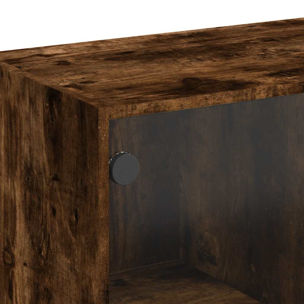 skænk 102x37x75,5 cm konstrueret træ røget egetræsfarve