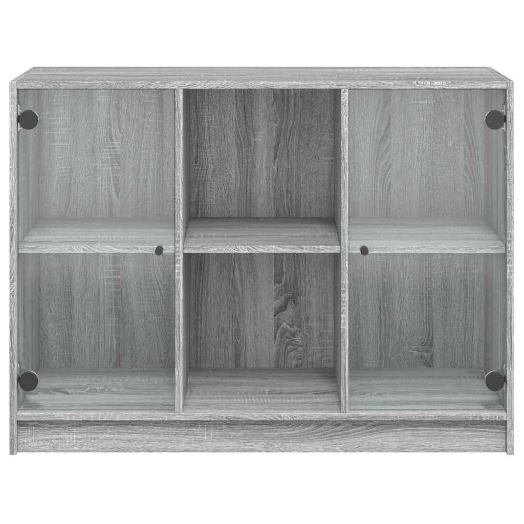 skænk 102x37x75,5 cm konstrueret træ grå sonoma-eg