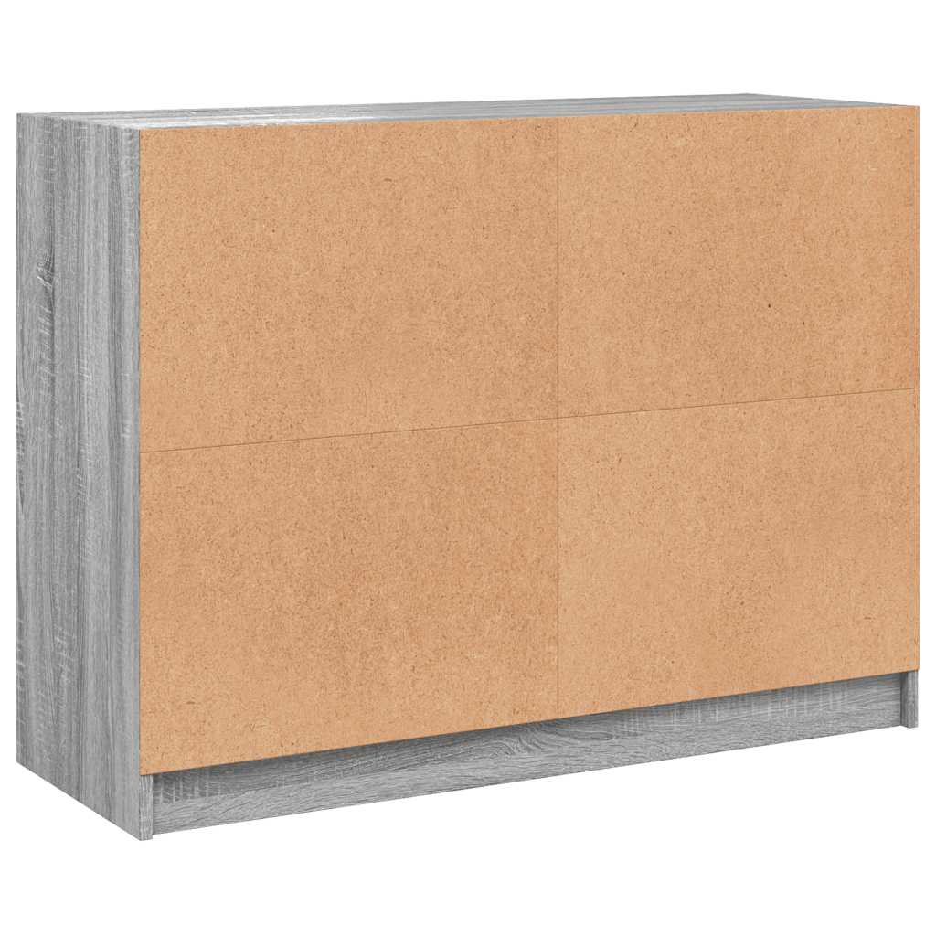 skænk 102x37x75,5 cm konstrueret træ grå sonoma-eg