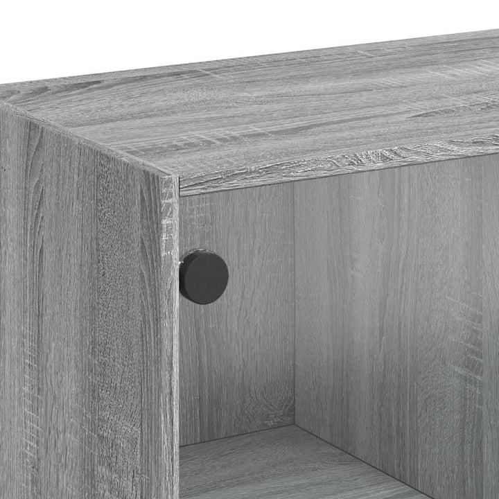 skænk 102x37x75,5 cm konstrueret træ grå sonoma-eg