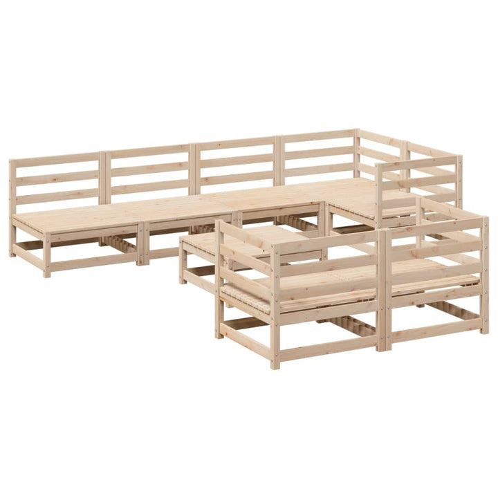 sofasæt til haven 8 dele massivt fyrretræ