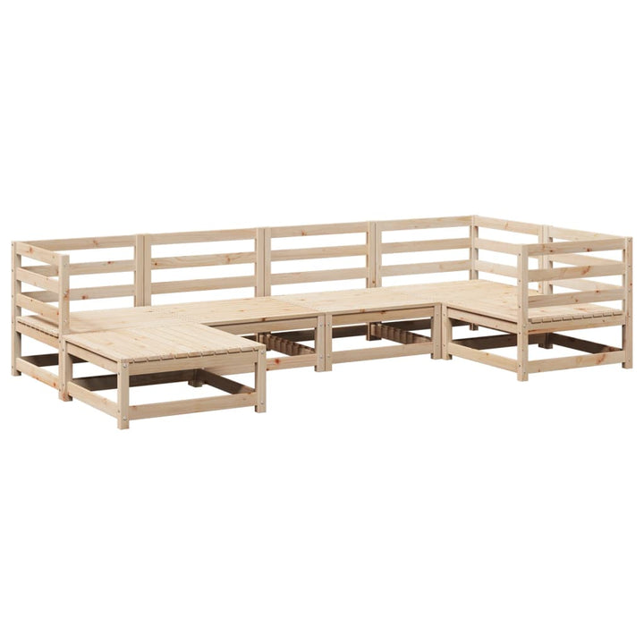 sofasæt til haven 6 dele massivt fyrretræ