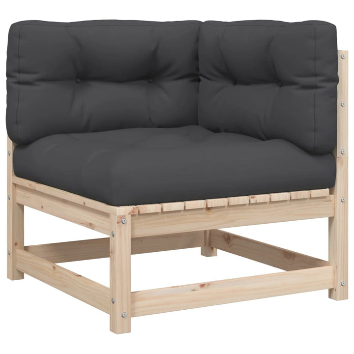 sofasæt til haven 7 dele med hynder massivt fyrretræ