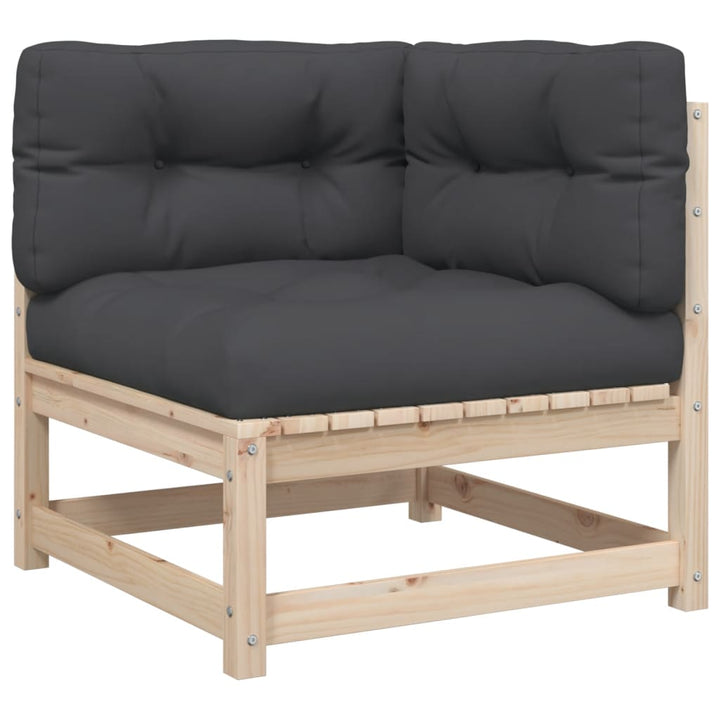 sofasæt til haven 7 dele med hynder massivt fyrretræ
