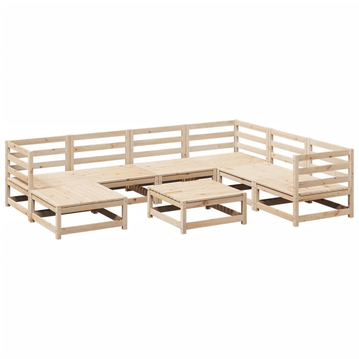 sofasæt til haven 8 dele massivt fyrretræ
