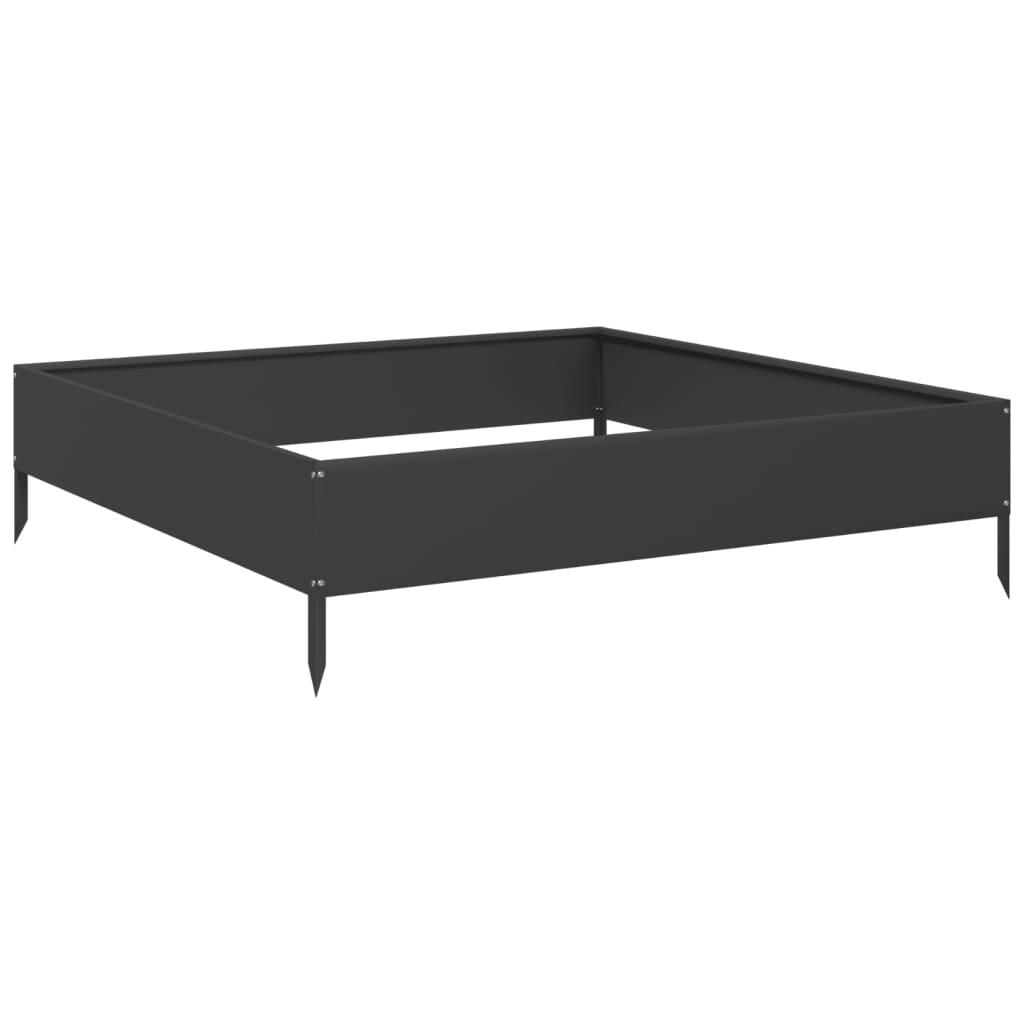 højbed 100x100x26 cm stål sort