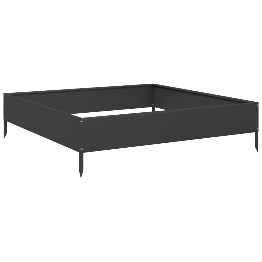 højbed 100x100x26 cm stål sort