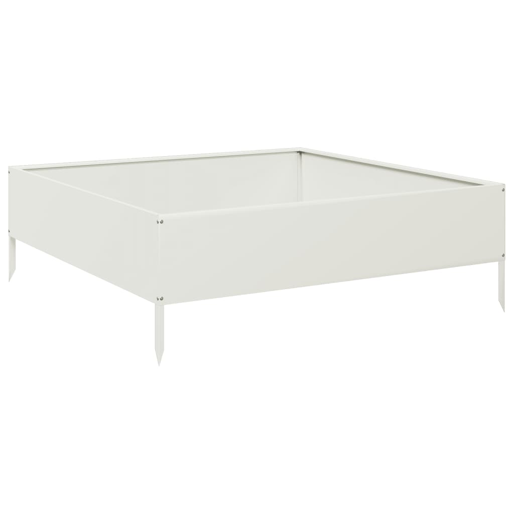 højbed 100x100x33,5 cm stål hvid