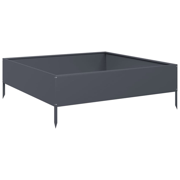 højbed 100x100x33,5 cm stål antracitgrå