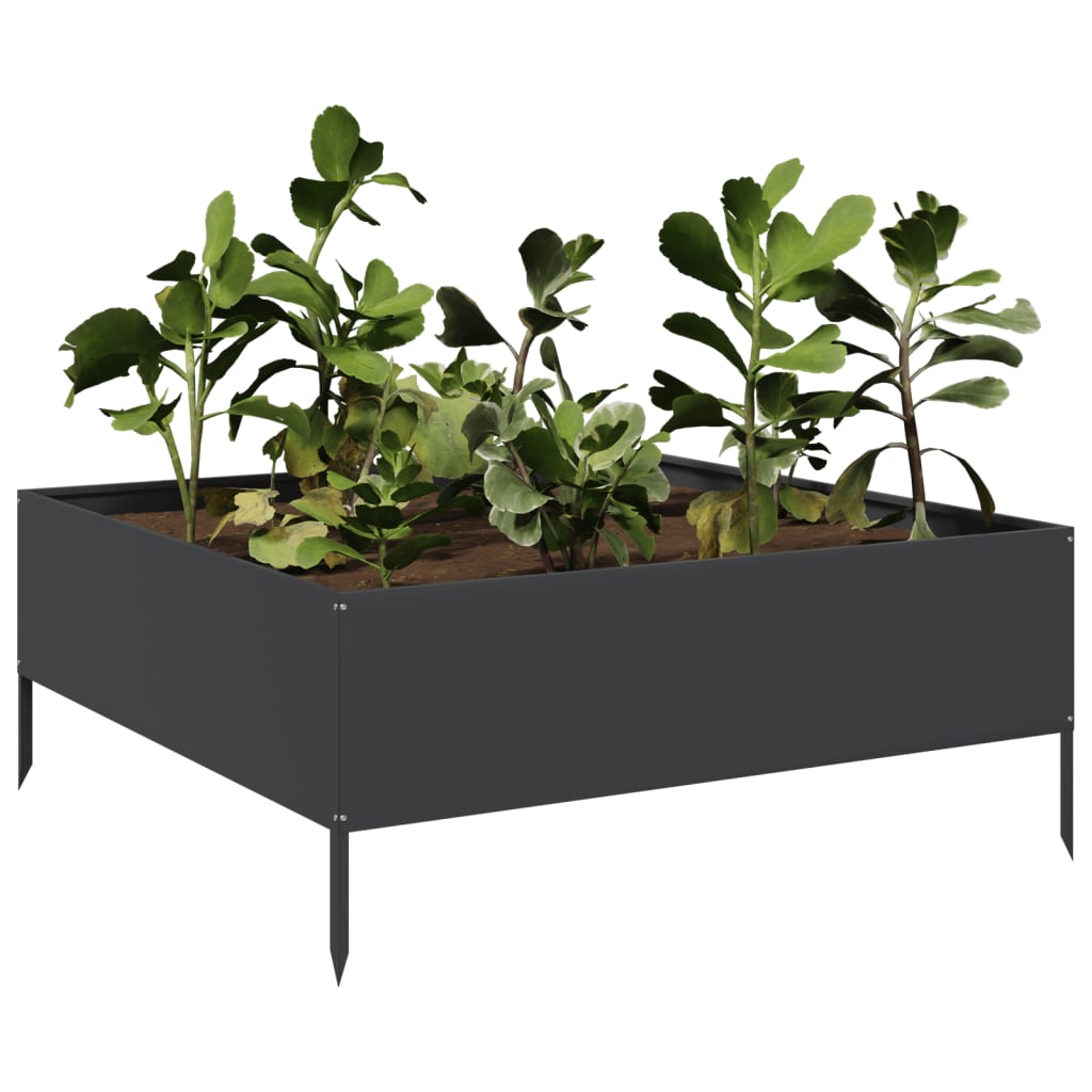 højbed 100x100x25 cm stål sort
